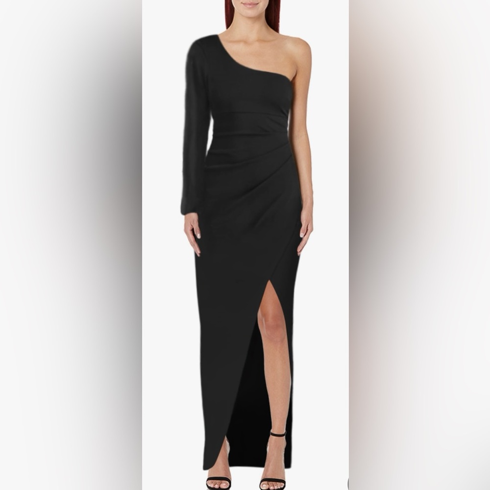 Elegant Black One-Shoulder Dress